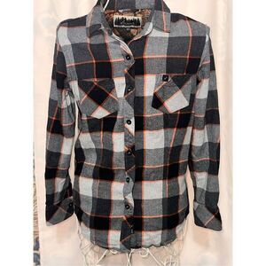 Nice PLADRA men Every Day Flannel Shirt- grey size XS Long Sleeve Good condition